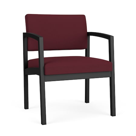 Lesro Lenox Steel Guest Chair, Wine/Mulberry (Red) Seat, Wine/Mulberry Back, 24.5 W 24.5 L 32 H LS1201
